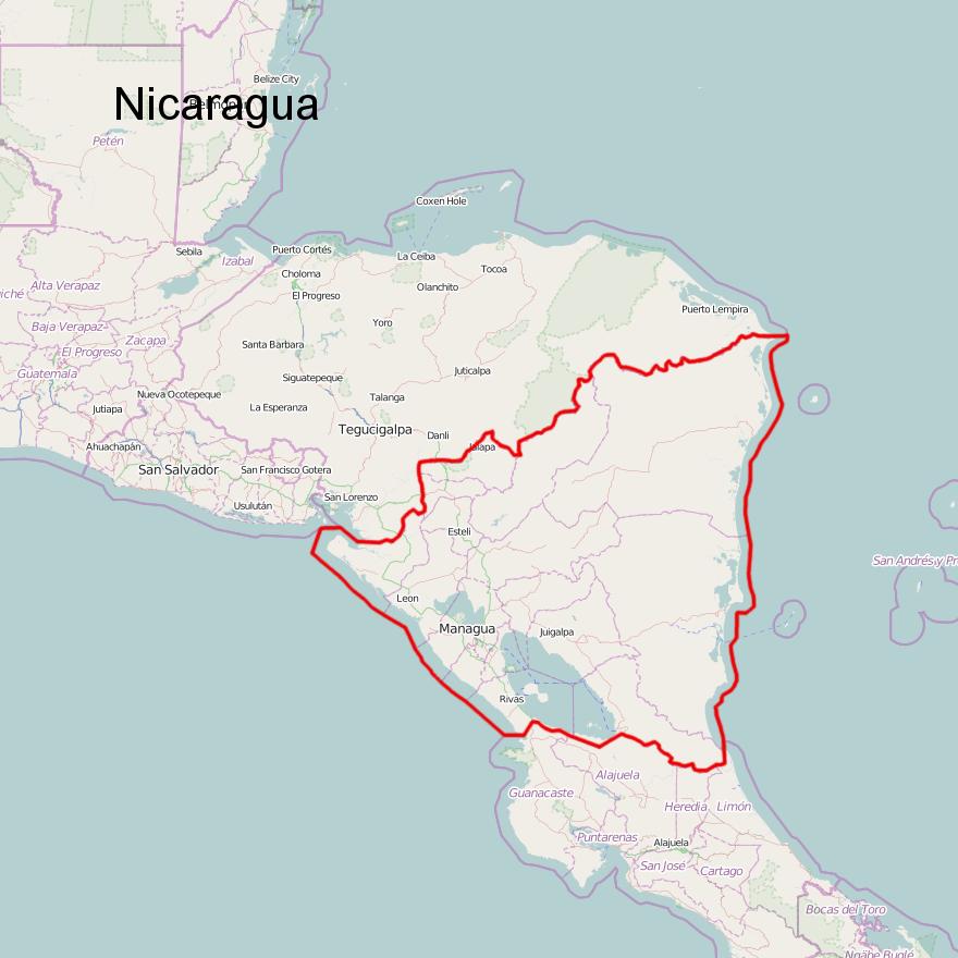 Landkarten von Nicaragua